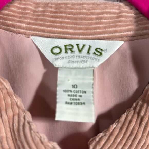 Orvis Blush Pink Corduroy Button Jacket Womens Cottagecore Classic Soft Neutrals - Picture 9 of 13
